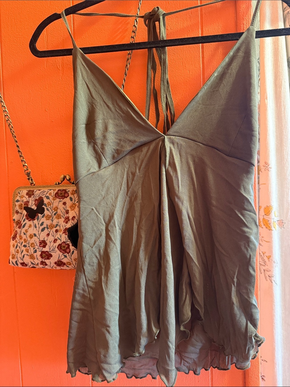 Current Mood Olive Green Faerie Top